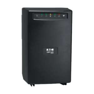 Eaton SMART1500 1.5kVA 980W Line-Interactive UPS front view showing LCD screen and control buttons