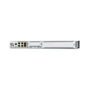 Front view of Cisco C8300-1N1S-6T Enterprise Router showing high-performance WAN ports and LED indicators for enterprise connectivity.