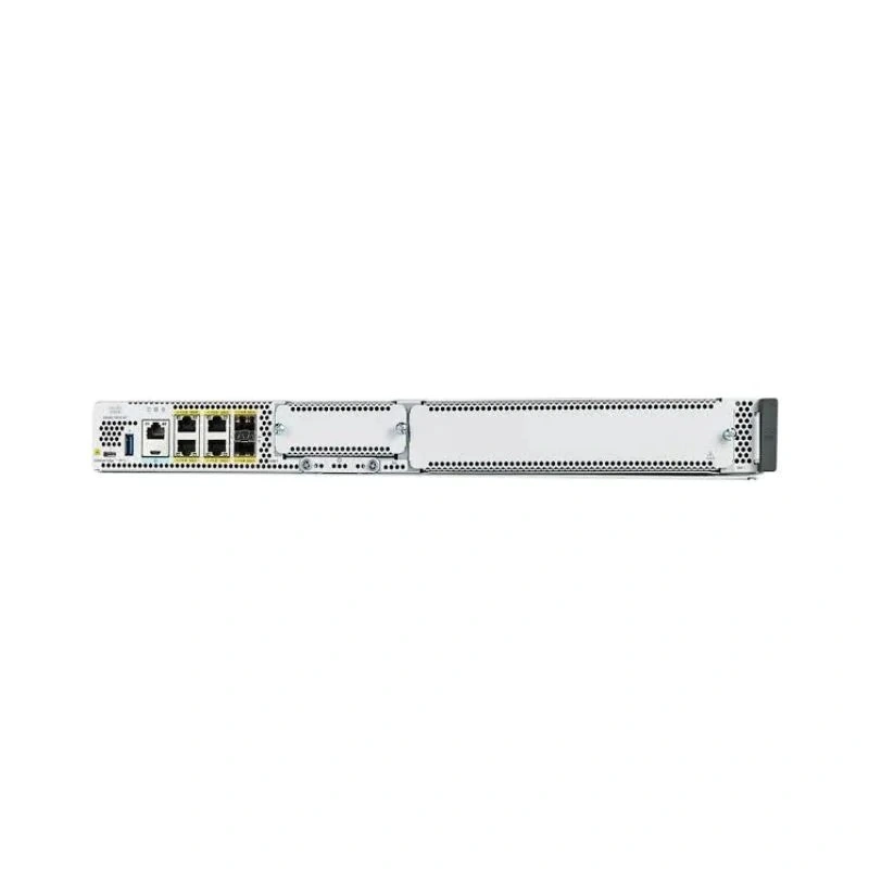 Front view of Cisco C8300-1N1S-6T Enterprise Router showing high-performance WAN ports and LED indicators for enterprise connectivity.