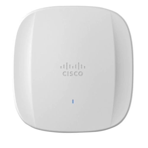 Tri-band Cisco CW9166I access point built for dense indoor environments, featuring advanced Wi-Fi 6 performance and optimized signal distribution.