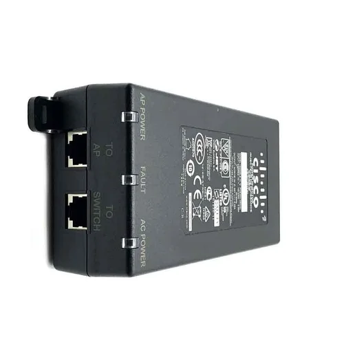 Cisco AIR-PWRINJ6= compact power injector unit designed for efficient powering of wireless access points.