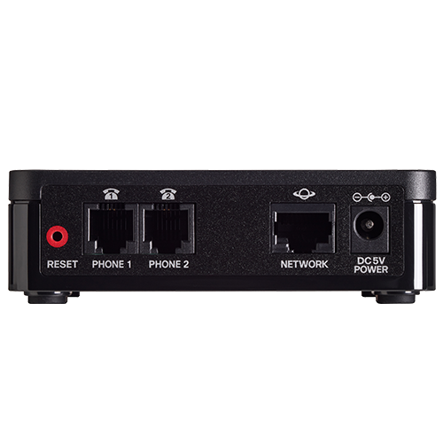 Angled side view of Cisco ATA 191 highlighting compact design and Ethernet connection for seamless network integration.