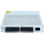 Angled side view of Cisco Catalyst C1000 8-Port Managed Switch highlighting ventilation slots and durable chassis for reliable rack or desktop deployment.