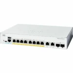 Compact and efficient 8-port Cisco C1200 PoE switch providing reliable enterprise networking with seamless device powering.