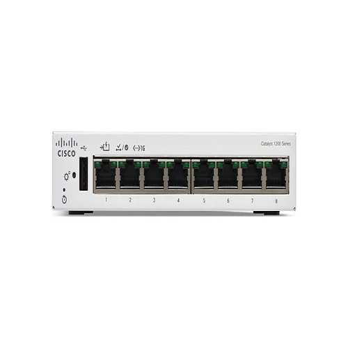 Cisco Catalyst C1200 8-port gigabit switch designed for reliable, small-scale enterprise networking and efficient data management.