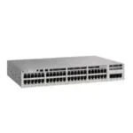 Front-facing Cisco C9200-48P-A switch showcasing its structured port layout built for high-demand PoE networks.