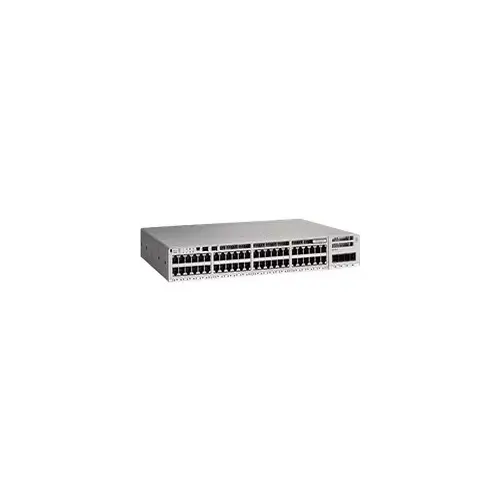 Front view of Cisco C9200L-24PXG-4X-A showing 24 PoE+ ports optimized for high-performance enterprise connectivity.