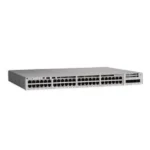 Front view of Cisco C9200L-48PXG-4X showcasing 48 PoE+ ports designed for high-performance gigabit enterprise networking.
