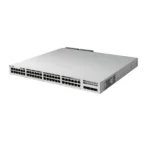 Angled perspective of Cisco C9200L-48PXG-4X chassis highlighting its compact build and efficient port layout for scalable connectivity.