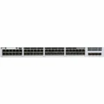 Front view of Cisco C9300-48UN-M showing its 48-port layout designed for high-capacity enterprise networks.
