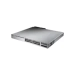 Front view of Cisco C9300L-24UXG-4X-A displaying 24 high-speed ports designed for scalable enterprise networking.