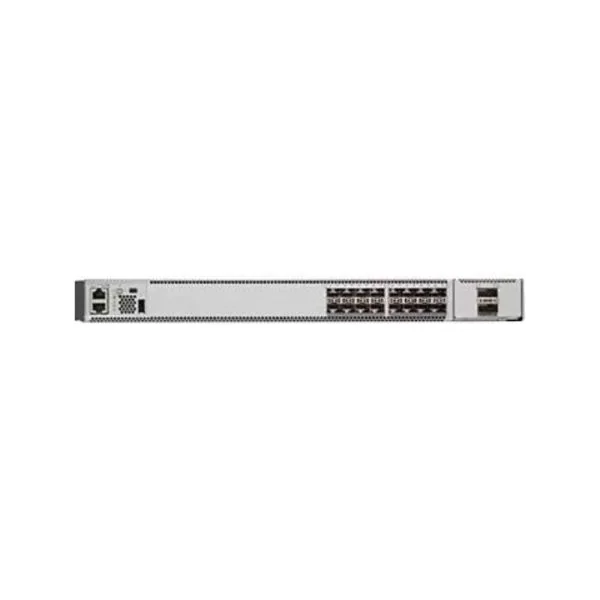 Front view of Cisco C9500-16X-E showcasing 16 high-speed 10G ports for scalable enterprise network performance.
