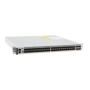 Front view of Cisco C9500-48Y4C-A 48-Port 25G switch showcasing high-density 25G Ethernet ports for data center use.