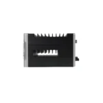 Angled side view of Cisco Catalyst IE3300 8-Port Rugged Switch highlighting compact design and rugged construction for harsh environments.