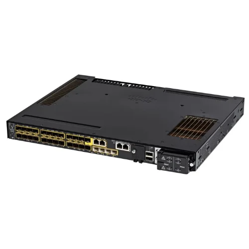 Durable metal-encased Cisco IE9320 Ethernet switch featuring advanced automation and secure industrial networking capabilities.