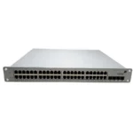 Cisco MS125-48LP-HW Meraki switch front view highlighting 48 LAN ports and compact chassis design.