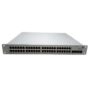 Cisco MS125-48LP-HW Meraki switch front view highlighting 48 LAN ports and compact chassis design.