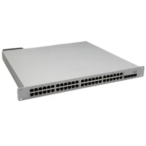 Cisco MS350-48LP-HW enterprise switch front view showing extensive PoE+ port configuration for high-performance networking.