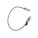 Close-up view of Cisco 1m STACK-T4 cable highlighting durable connectors and flexible design for enterprise network setups.