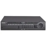 Hikvision DS-9032HUHI-K8 32-Channel 5MP H.265 DVR front view showing control buttons and indicator lights