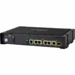 Angled perspective of Cisco IR1821-K9 highlighting durable chassis and ventilation design for reliable enterprise network deployment.