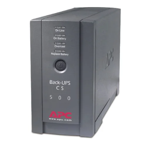 APC Back-UPS CS 500VA 300W Tower UPS Black Front View