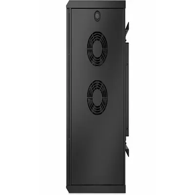 AR106V Interior showing Vertical Mounting Rails for Deep Servers