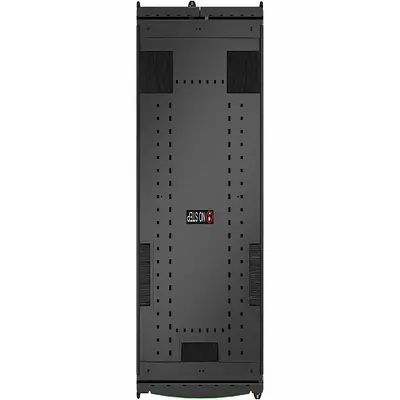 Interior of AR3100B2 42U Rack showing Adjustable Mounting Rails and PDU Brackets