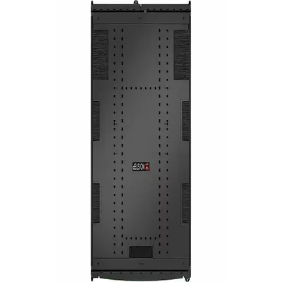 AR3350B2 Interior showing Vertical PDU Mounting Brackets and Cable Channels