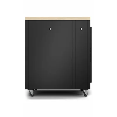 APC AR4012A 12U Rack Interior showing Acoustic Foam Lining and Fan Trays