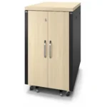 APC NetShelter CX 12U Soundproof Server Cabinet with Wood Veneer Finish