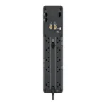 APC BR1500MS2 Rear View showing (10) NEMA 5-15R Outlets and Coax/Ethernet Protection
