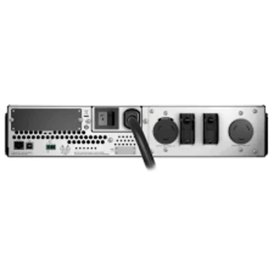 APC SMT3000RMT2U Rear View with NEMA L5-30P Input and 5-15R Outlets