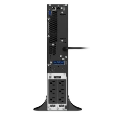 APC SRT1500XLA Rear View with NEMA 5-15P Plug and (6) NEMA 5-15R Outlets