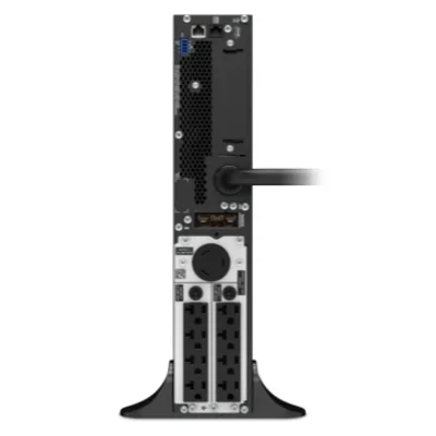 APC SRT3000XLA Rear Panel showing NEMA L5-30P Plug and 5-20R, L5-30R Outlets