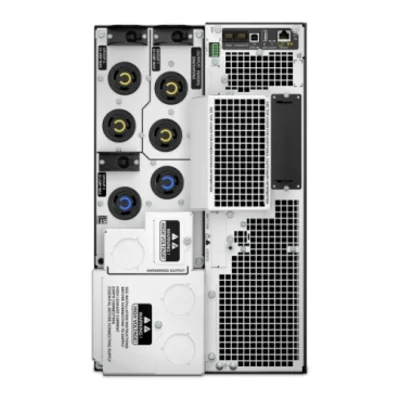 APC SRT8KXLT Rear View with NEMA L6-20R, L6-30R Outlets and Hardwire Input