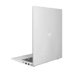 Bottom view of the LG Gram 14-inch laptop showing the clean magnesium alloy casing, cooling vents, and rubber grip feet.