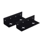 Rear view of the brackets showing the pre-drilled mounting holes for universal UPS compatibility.