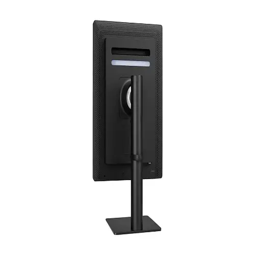 Rear view of LG 21.3-inch diagnostic monitor showing the heavy-duty professional stand and ventilation pattern.