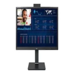 Front view of LG 24-inch All-in-One Thin Client featuring an Intel Celeron N5105 processor and professional black chassis.