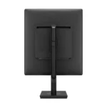 Rear view of LG 24-inch medical monitor showing the streamlined white casing and vertical stand adjustment track.