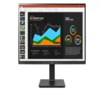 Front view of the LG 27-inch WQHD 1440p monitor featuring high pixel density and professional color accuracy.