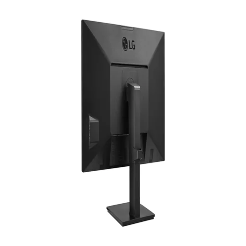 Rear view of the 27-inch All-in-One Thin Client showing the integrated PC compartment and streamlined cable routing.