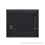 Rear view of LG 49-inch signage highlighting the centralized connectivity hub and standard VESA mounting interface.