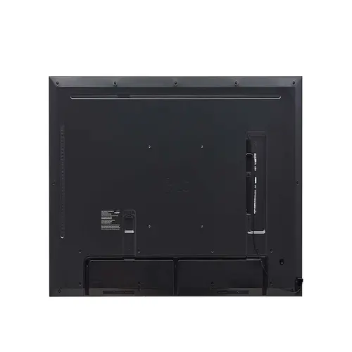 Rear view of LG 49-inch signage showing the industrial-grade chassis and specialized cable management channels.
