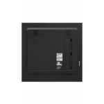 Rear view of LG 49-inch outdoor display showing the heavy-duty sealed chassis and secure, weather-protected cable entry points.