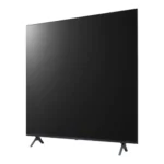 Front view of LG 50-inch Commercial Lite 4K UHD TV in Navy Blue, featuring a sleek design for hospitality and office use.
