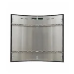 Rear view of LG 55-inch flexible OLED highlighting the thin profile and the separate system control box.