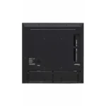 Rear view of LG 55-inch signage display highlighting the VESA mounting points and organized industrial port layout.