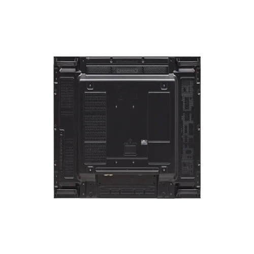 Rear view of the 55-inch display showing the rugged mounting frame and professional connectivity hub for video wall controllers.